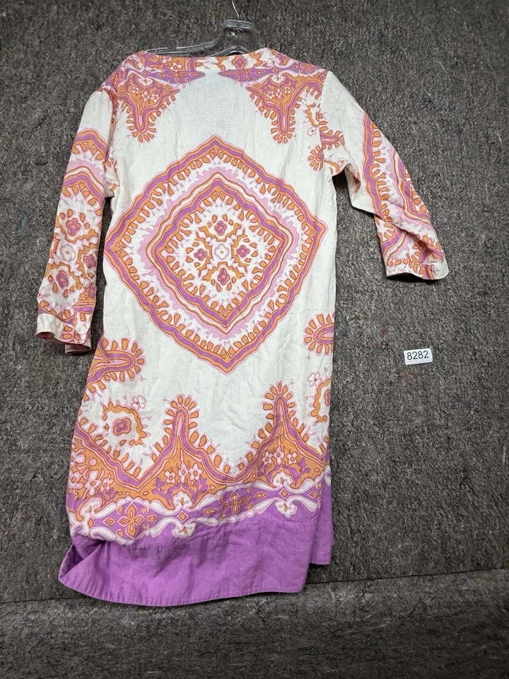 Vestido para mujer J.crew mezcla de lino manga 3/4 forrado talla 6 Foto 2 de 4