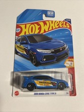 Hot Wheels 2018 Honda Civic Type R FYB72 DG Exclusive Blue 123/250 THEN AND NOW