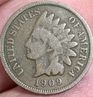 1909 Indian Cent nice original VG/F condition coin