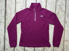 The North Face Apex Women's 1/4 Zip Magenta Soft Shell Pullover Jacket - Sz M