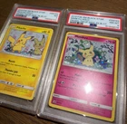 2019 Pokemon Pikachu SM162 PSA 7 & Mimikyu SM163 PSA 8 Holo Promo Pair SWIRL
