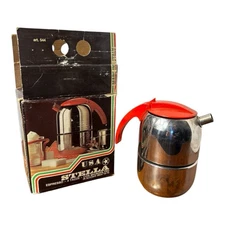 Caffettiera Stella U.S.A. Espresso Maker Vintage made in Italy Very Rare Find!