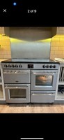 Belling FARMHOUSE100E 100cm 6 Burners Electric Range Cooker Silver