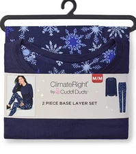 Women’s ClimateRight By CuddlDuds, 2pc Base Layer Set, L/S & Pants, Size Small