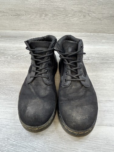 Dr. Martens Bonny Mens Boots 10 Black Nylon Combat Ankle AirWair Lightweight - Picture 2 of 8