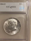 1964-D ICG-MS64 Kennedy Silver Dollar