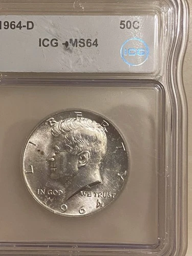 1964-D ICG-MS64 Kennedy Silver Dollar