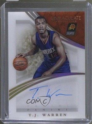 2014-15 Immaculate Shadowbox Signatures Gold 4/10 TJ Warren Rookie Auto RC n5z