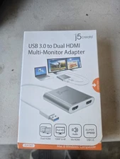 j5create USB A 3.0 HDMI Multi Monitor Adapter - White New