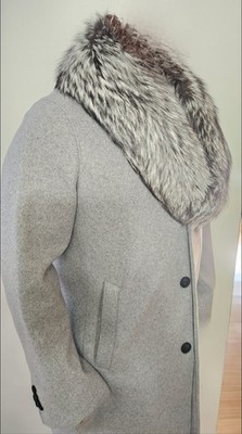 Men's Overcoat w/ Fox Fur Trim