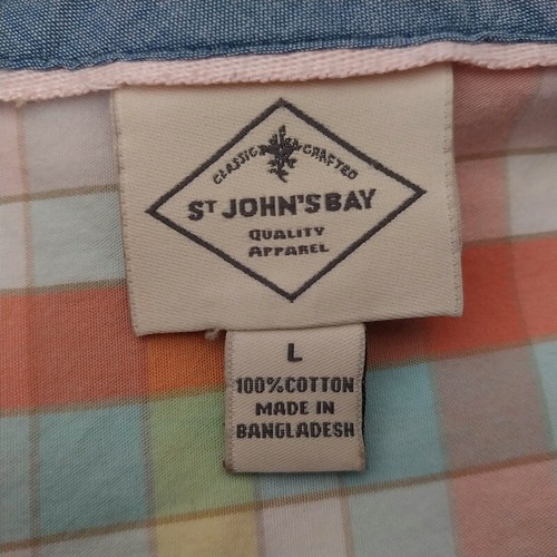 Camisa para mujer St Jones Bay talla grande cuello botón delantero manga larga a cuadros - Imagen 8 de 10
