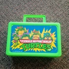 Vintage 1990 Teenage Mutant Ninja Turtles Green Crayon School Box
