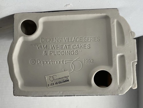 Dept 56 Dickens Village WM Wheat Cakes & Puddings #58084 1993 NO Light - Picture 8 of 8