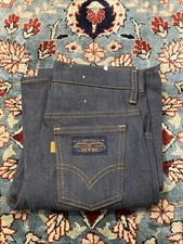 Vintage 70s 80s Levi's Hardwear Bellbottom Flare 24x27 Deadstock Jeans 12 Slim
