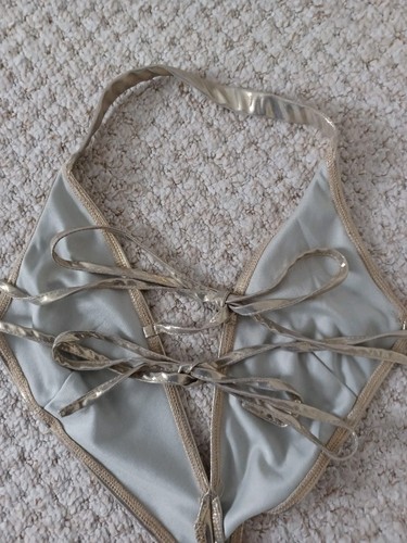 MISSY EMPIRE Luna Bronze Metallic Cut Out Swimsuit UK 6 - Picture 22 of 22