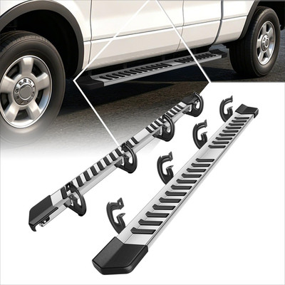 [Pair] 6 Inch Silver Stainless Running Boards/Side Steps/Nerf Bars Compatible wi