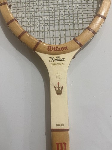 Vintage Wilson Jack Kramer Autograph Wood Tennis Raquet 4 3/4 Grip Medium - Picture 3 of 9