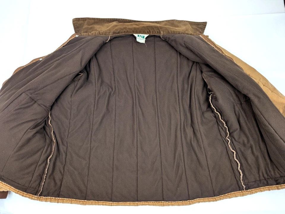 Abrigo de Colección KEY Chaqueta de Lona Forrada de Vellón para Tareas de Granero, Hombres 3XL (64 Pecho), Pana Foto 2 de 4