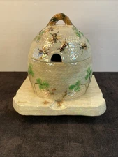 MARUHON WARE- CLOVIA BEE HIVE HONEY POT-RARE-1930’s-1940,s, VINTAGE-VERY NICE!