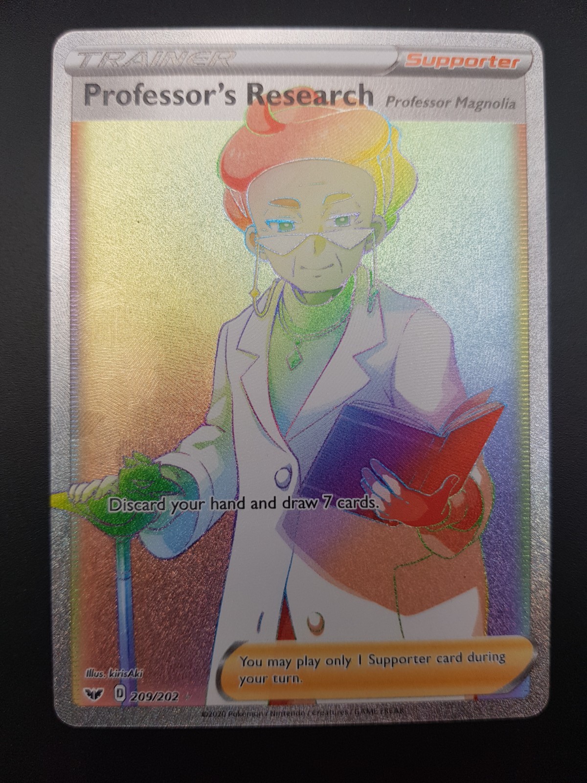 Pokemon Professor's Research 209/202 Sword & Shield Rainbow Secret Rare NM