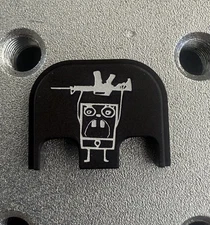 "doodlebob" Custom Back Plate for Glock Gen 1-5 Aluminum Engraved