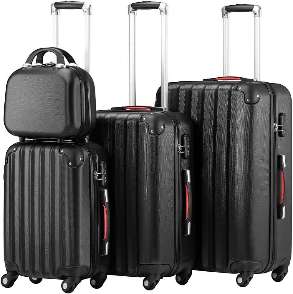 Set Trolley 3 Pezzi in ABS con Beauty Case | Design Rigido e Leggero