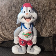 Vintage 1996 Bugs Bunny Space Jam McDonalds Premium 10" Tall Plush Toy