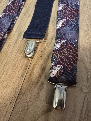 Lot Of 4 Sets Of Suspenders For All Occasions Leather Elastic Fabric Torino L/XL - Picture 11 of 15