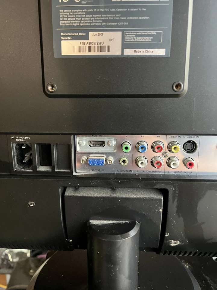 TRUTECH 19” 008-09-0119 TV TELEVISION RETRO PORTABLE SMALL KITCHEN - Image 3 of 4