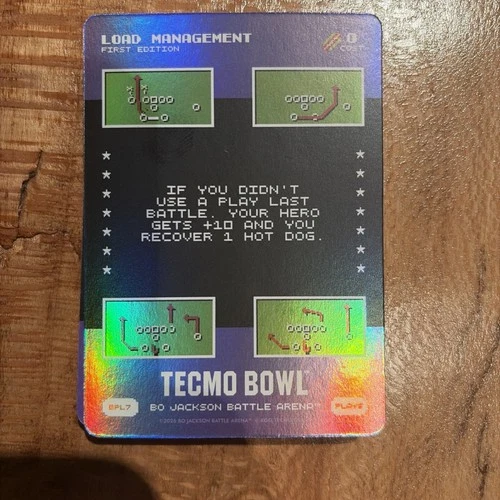 Bo Jackson Battle Arena Tecmo Bowl Load Management BONUS PLAY BPL7