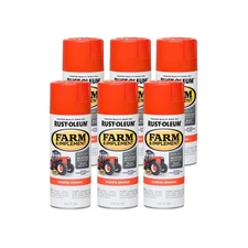 Kubota Orange Spray Paint Pack Of 6 Rust Preventative Heavy Duty 12 Ounce