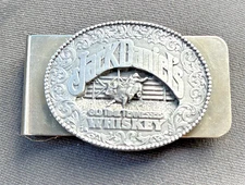 Jack Daniels Old Time Tennessee Whiskey Money Clip Pewter Stainless Steel