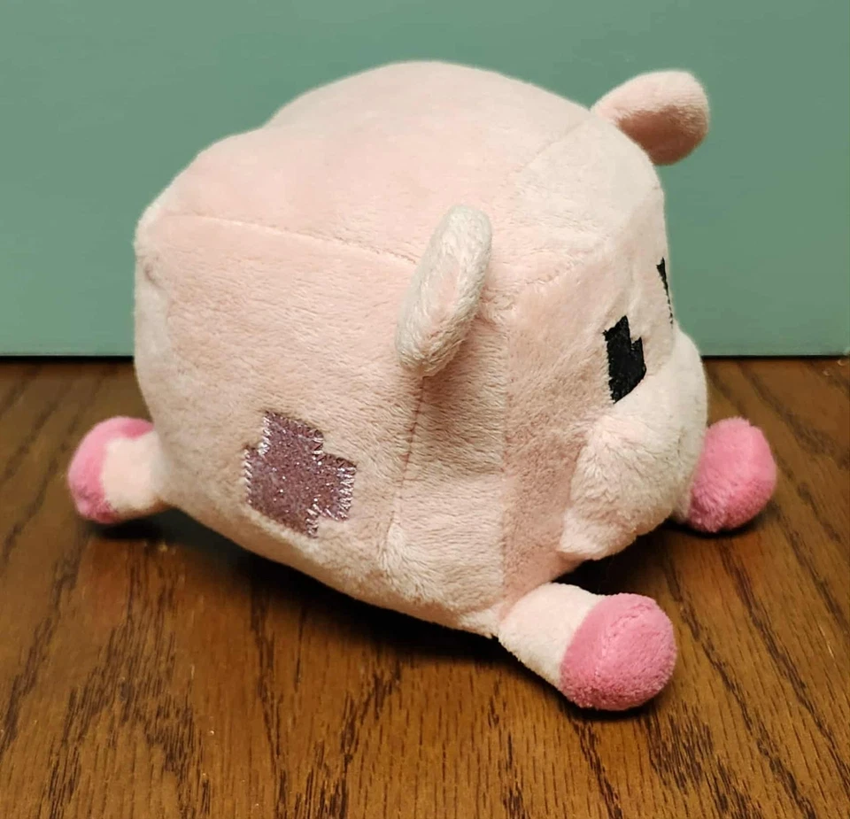 Pixel M8 Pink Cube Pig Plush with Sparklies - Image 2 of 3