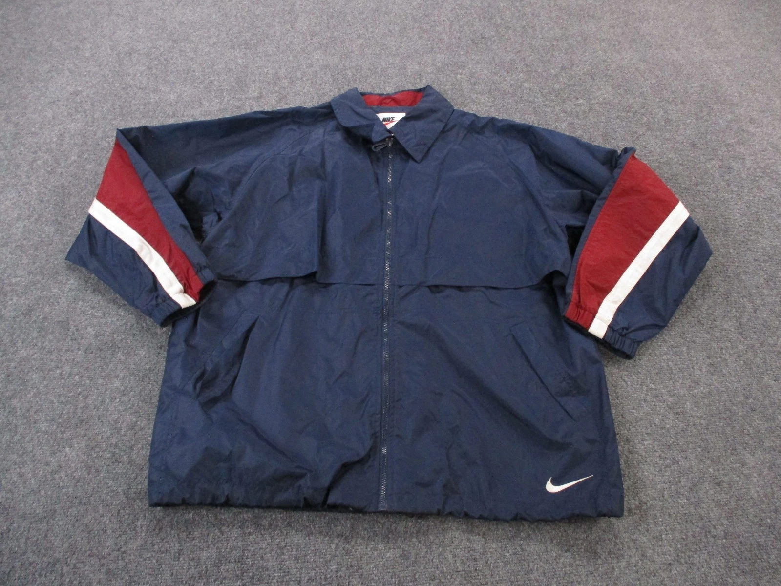 Nike Jacket Mens L Vented Swoosh Retro Athletic Sportswear Track Hiking