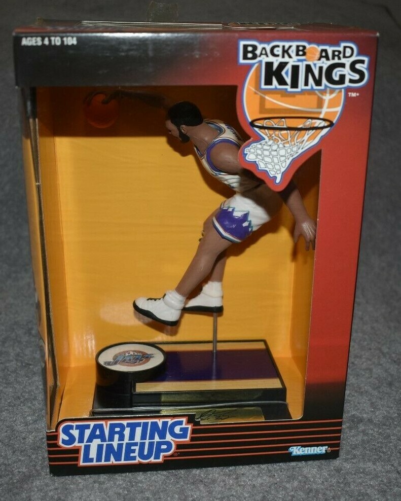 UTAH JAZZ KARL MALONE NBA BASKETBALL STARTING LINEUP 1997 BACKBOARD KINGS