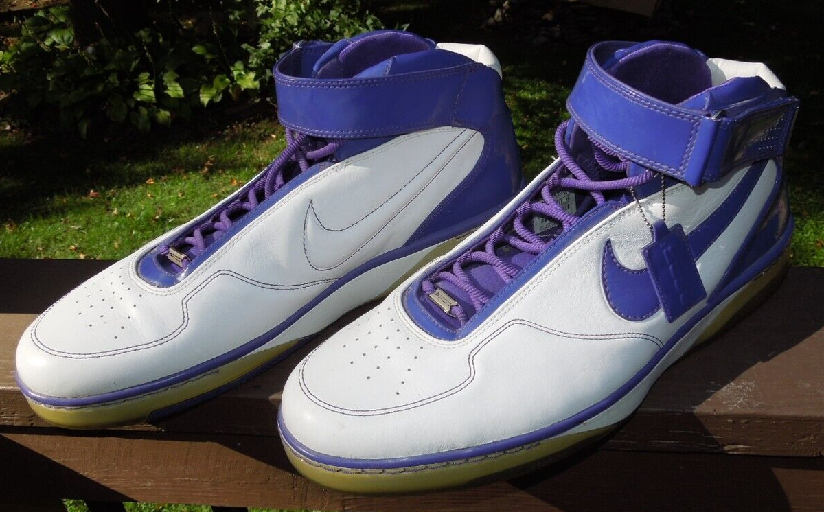 エアポッツ Nike Air Force 25 Purple w White Hightop sz 17 315015-151 | eBay