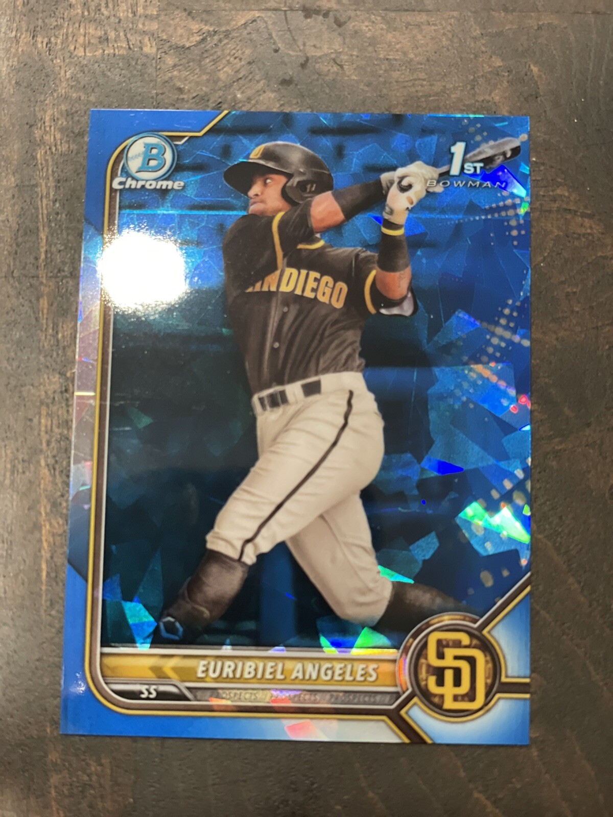 2022 Bowman Chrome Sapphire Euribiel Angeles 1st Bowman #BCP-32 Padres