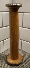 Vintage Clayton Bradford Wooden Textile Mill Thread Spool 10”