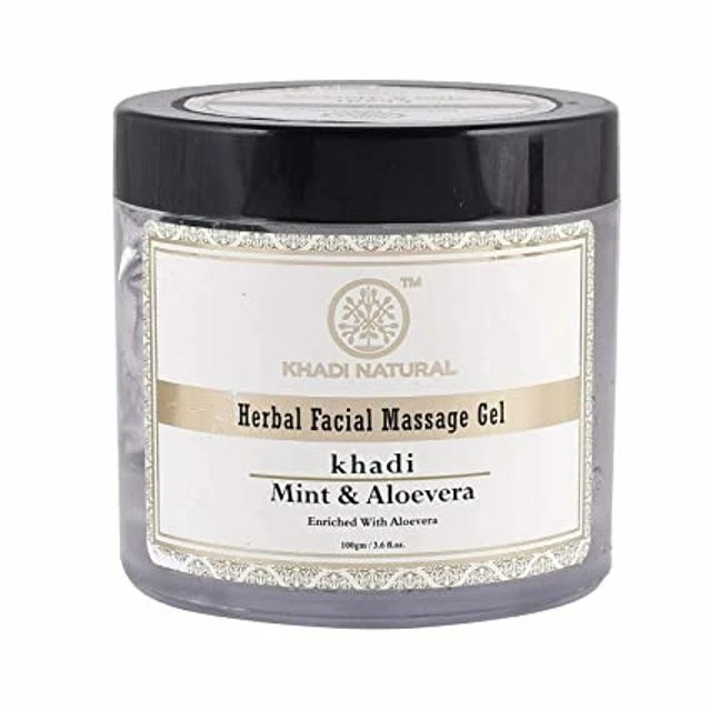 Khadi Natural Mint & Aloe vera Herbal Facial Massage Gel 100gm Free Shipping - Image 3 of 4