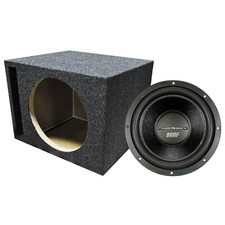 Power Acoustik BAMF-124 Package 12 Inch 3500W DVC 4 Ohm Subwoofer Ported Box