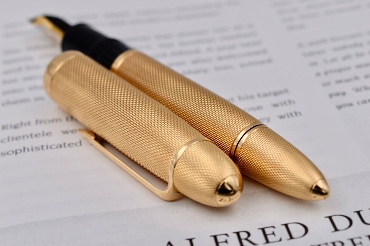 MONTBLANC for DUNHILL 149 Meisterstück 18k Barleycorn Fountain Pen