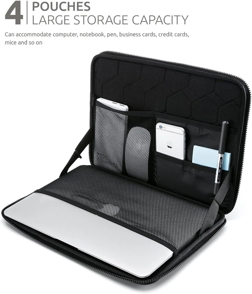 Nacuwa 11-12.9 inch Tablet Sleeve Apple iPad Surface Samsung Shockproof Case Bag - Image 4 of 4