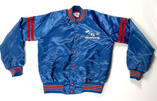 New York Giants Vintage Chalk Line Satin Jacket Blue S NFL Football Bomber