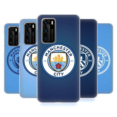 OFFICIAL MANCHESTER CITY MAN CITY FC BADGE PIXELS GEL CASE FOR HUAWEI PHONES 4