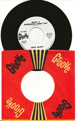 JACK SCOTT-WIGGLE IT OUT-WHITE LABEL DJ PROMO-ORIGINAL GROOVE SLEEVE-ROCKABILLY