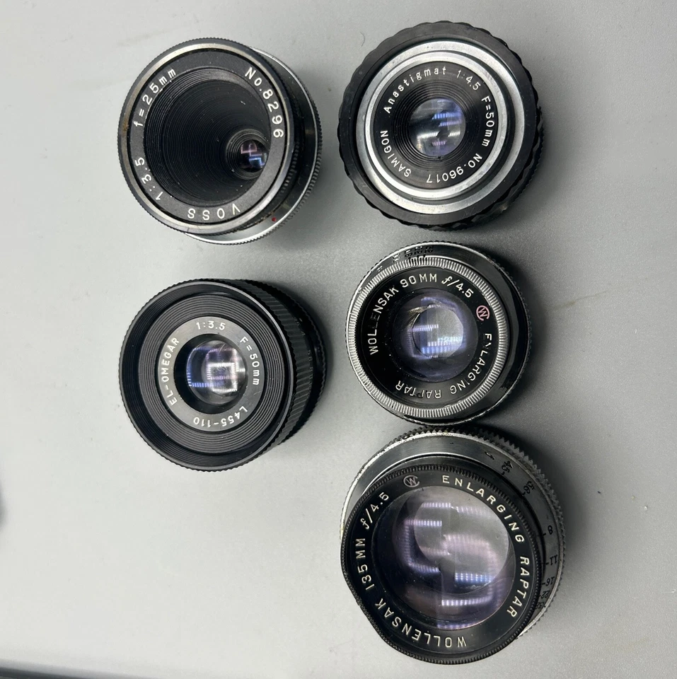 LOTE de 7 lentes ampliadoras Wollensak ++ 20 mm - 135 mm Foto 2 de 4