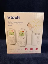 VTech 2 Parent Digital Audio Monitor with Ceiling Night Light - Model TM8212-2