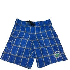 Hurley Mens Florida Gators Plaid Board Shorts Size 36 Blue