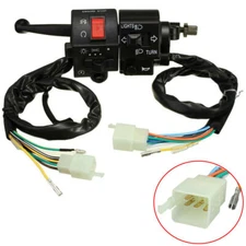 Motorcycle 7/8" Handlebar Headlight Horn Turn Signal Electrical Start Switch 12V