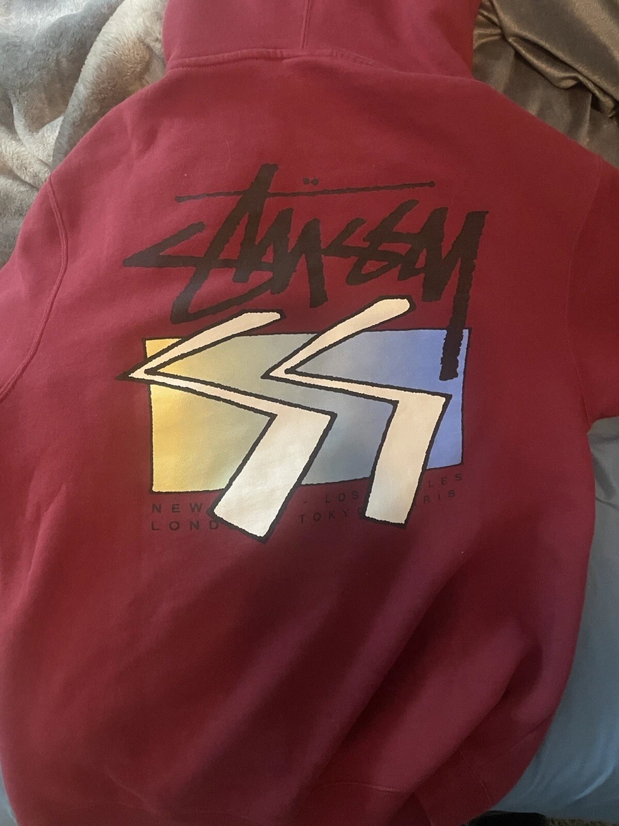Stussy cube logo hoodie sweatshirt discount
